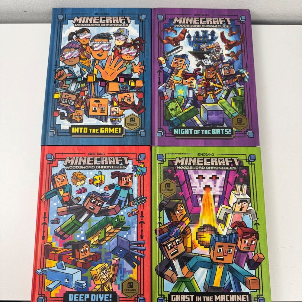 Minecraft Woodsword Chronicles Hardcover Books 1-4 Set Mojang Random House